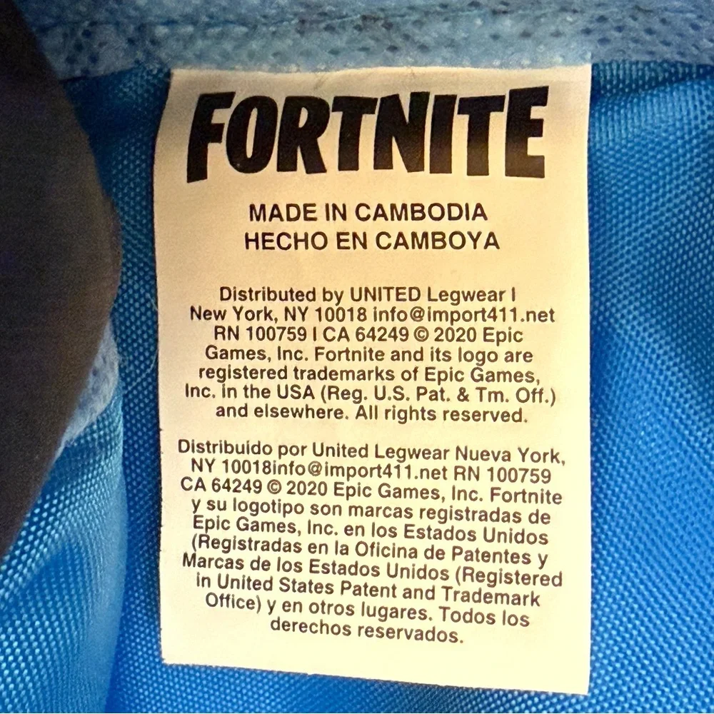 Fortnite Black Backpack With Blue Accents - Picture 4 of 10
